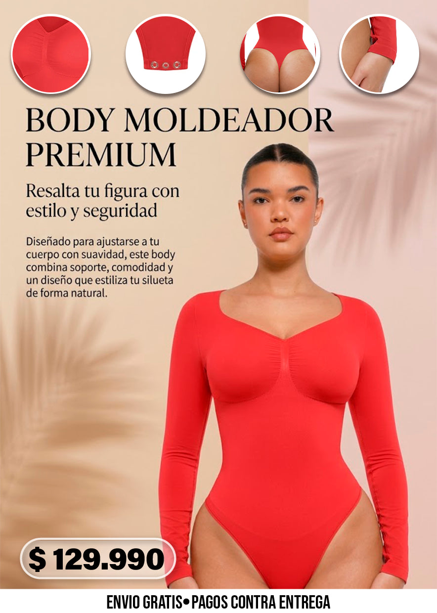 BODY DE MANGA LARGA FRUNCIDO