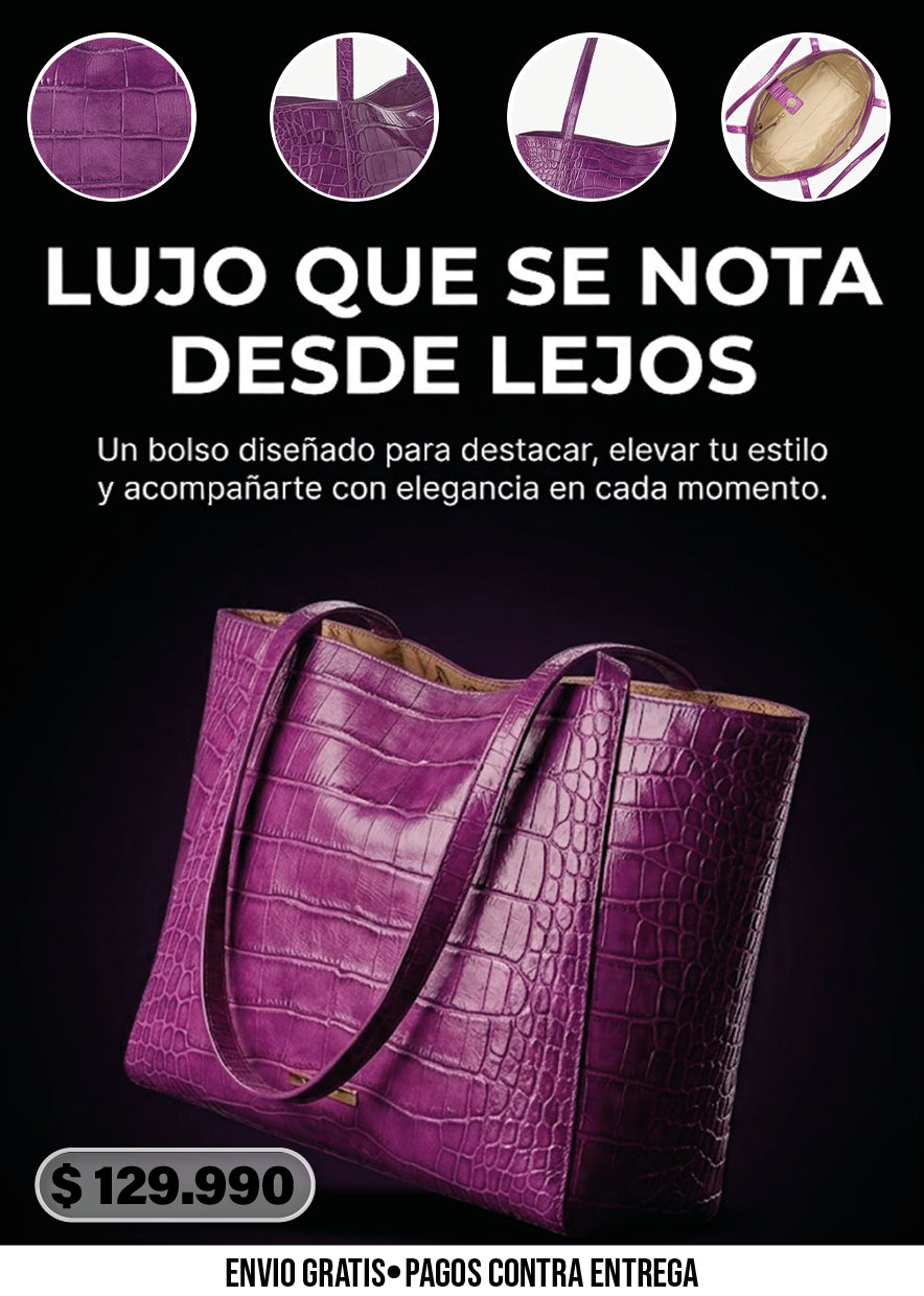 BOLSO TEXTURA CROCO LUXURY