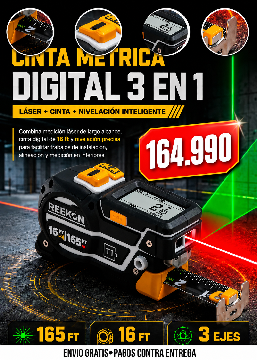 CINTA METRICA DIGITAL 3 2N 1