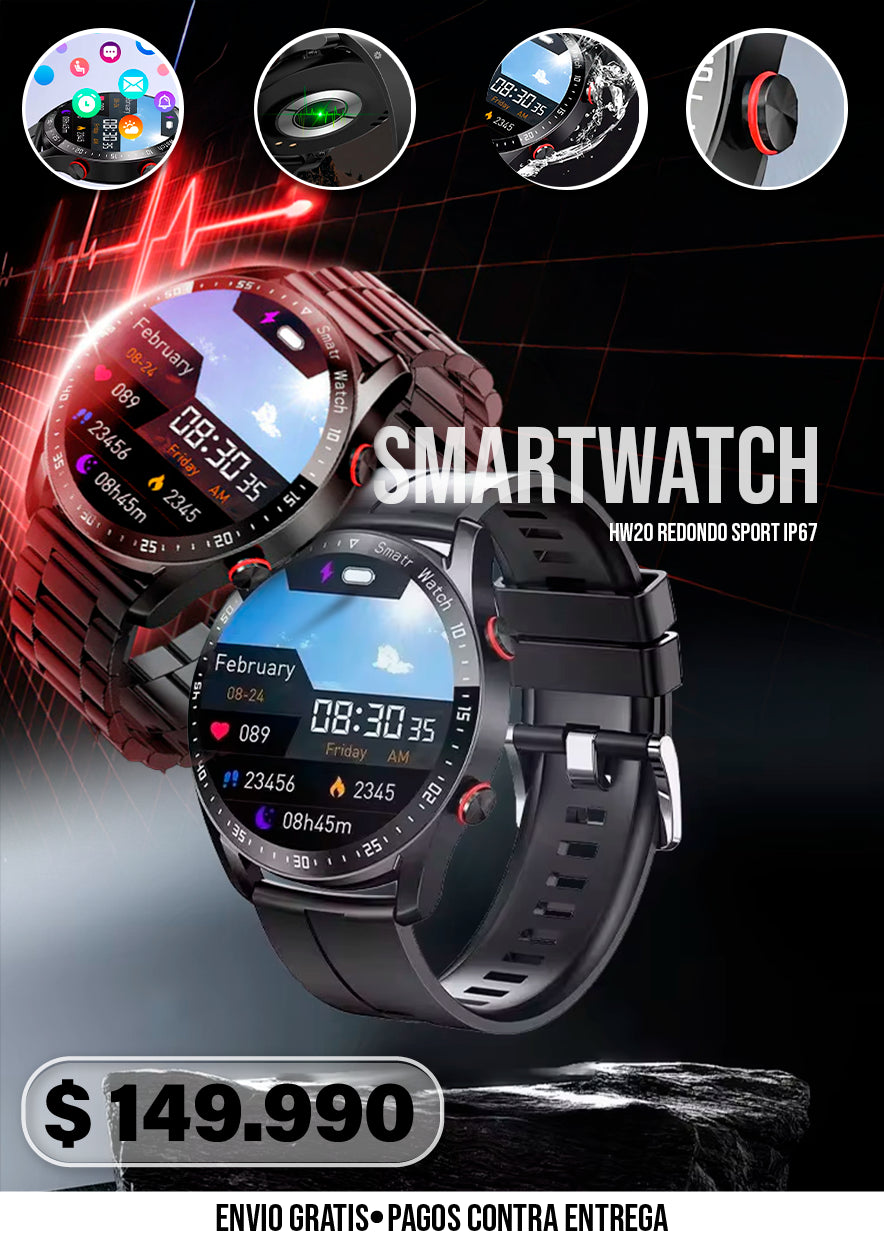 SMARTWATCH HW20 REDONDO SPORT IP67