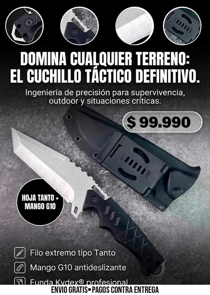 CUCHILLO DUNE EDGE CON MANGO G10 Y FUNDA KYDEX