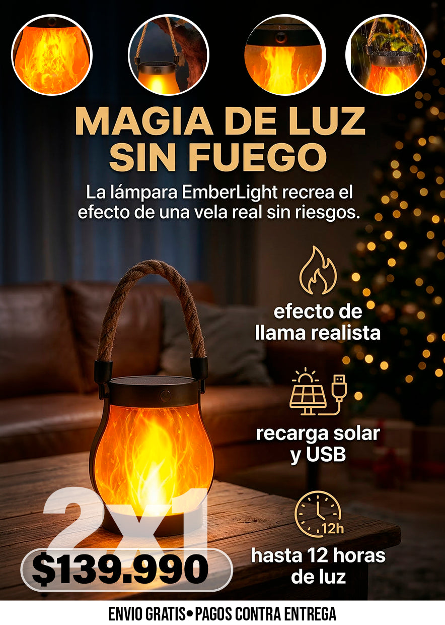 EMBERLIGHT™ LÁMPARA EFECTO LLAMA RECARGABLE