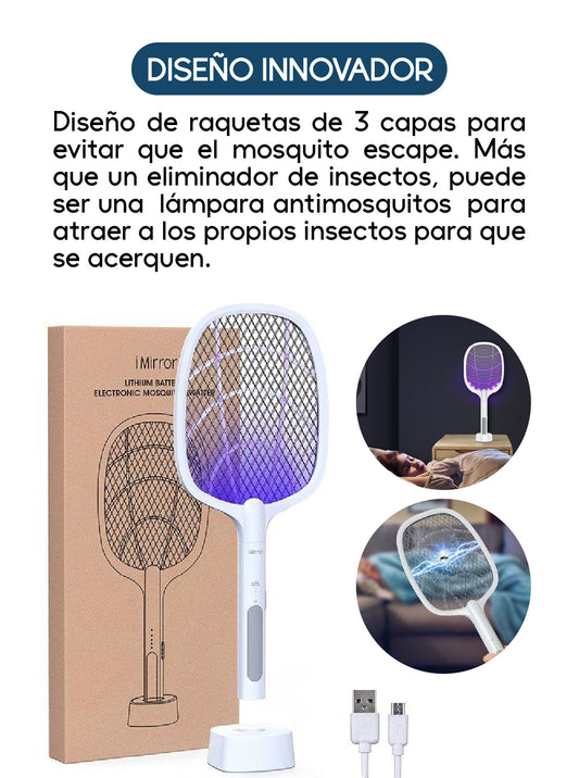 RAQUETA ELÉCTRICA ANTIMOSQUITOS