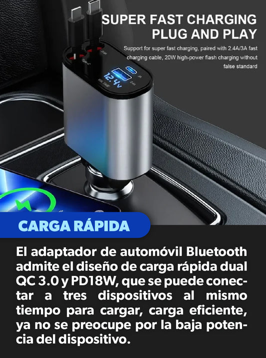 CARGADOR RETRACTIL PARA AUTOS