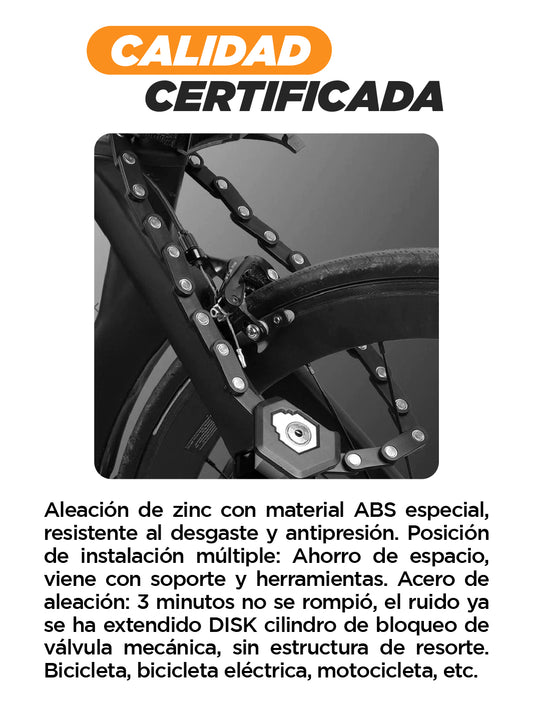 CADENA ULTRA RESISTENTE PARA BICICLETAS