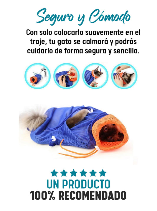 BOLSA DE BAÑO PARA GATO