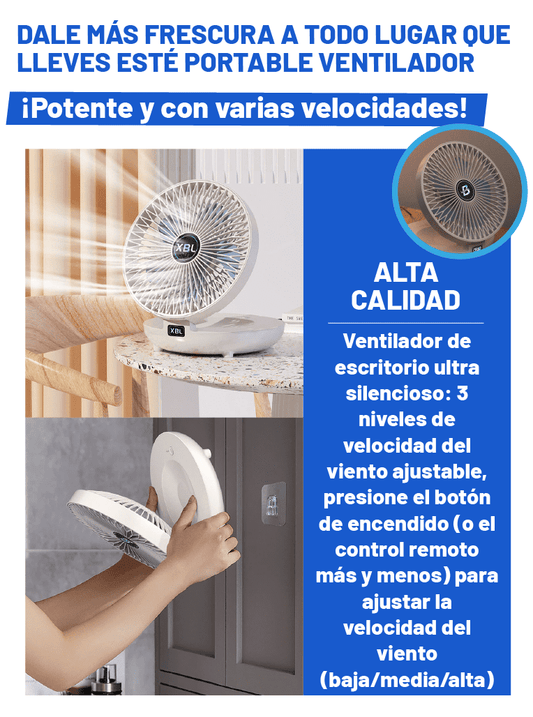 VENTILADOR PORTÁTIL Y PLEGABLE