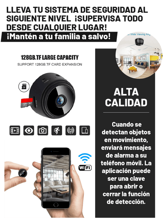 MINI CÁMARA HD SEGURIDAD MAGNÉTICA