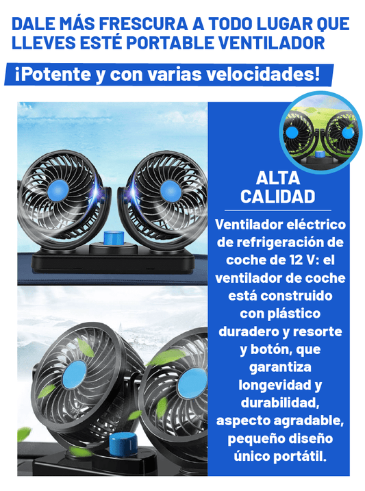 VENTILADOR DOBLE PARA AUTOS