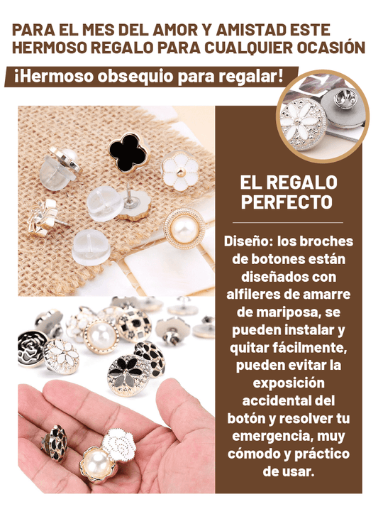 BROCHES BOTÓN PARA MUJER