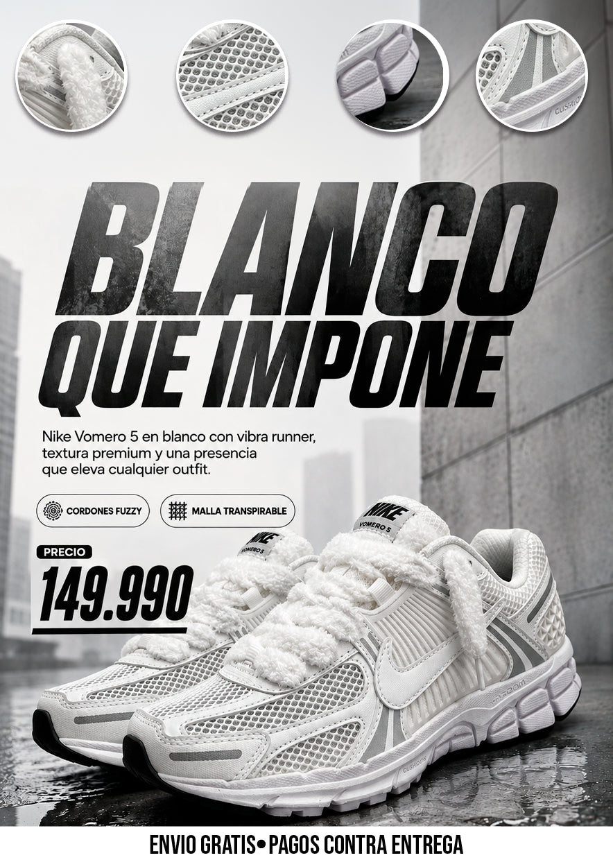 NIKE VOMERO 5 EN BLANCO