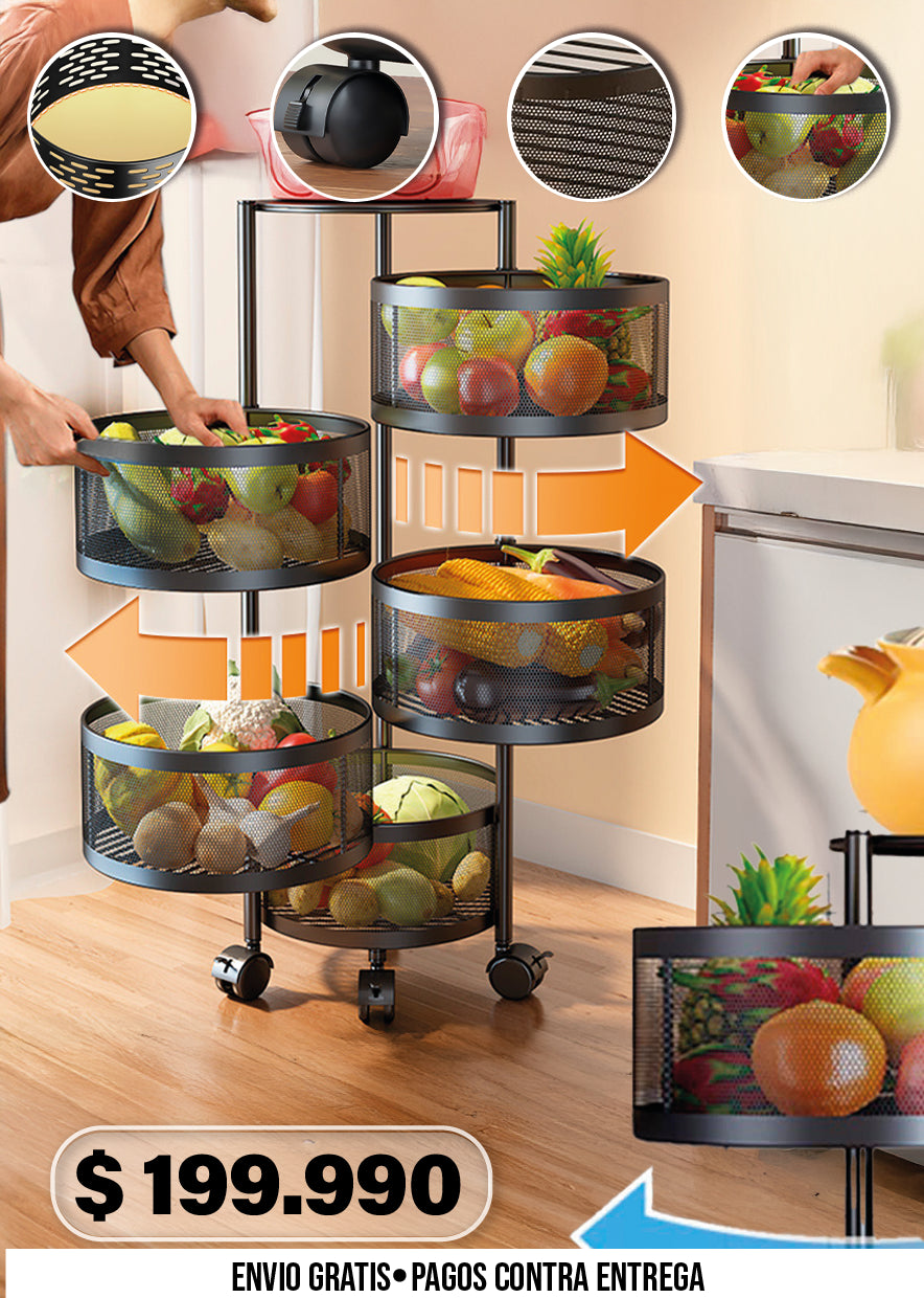 ORGANIZADOR CON CESTAS GIRATORIAS