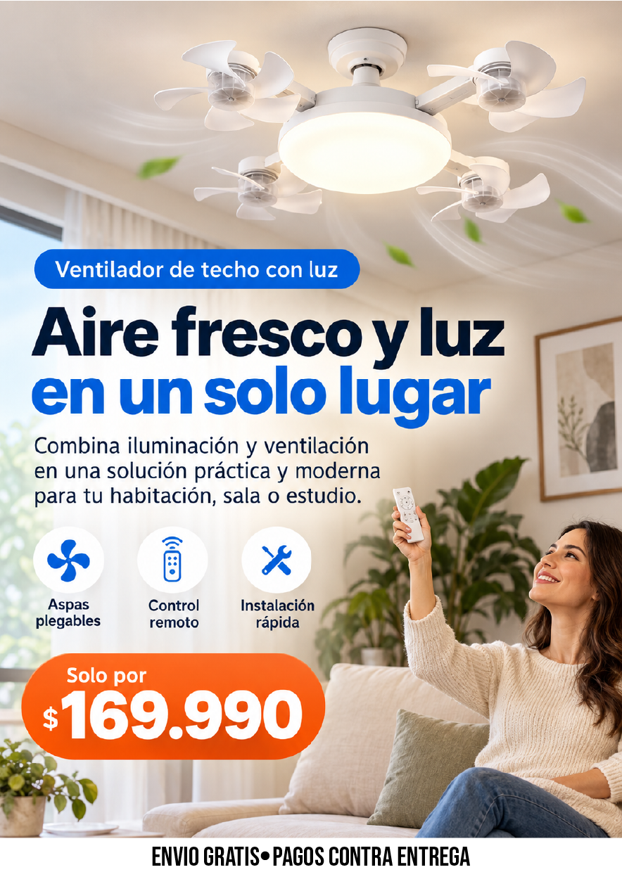 VENTILADOR DE TECHO Y LAMPARA